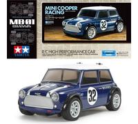 Tamiya 58747 1:10 RC Mini Cooper Racing MB-01 Remote Control Car, Vehicle, Model Building, Assembly, Hobby, RC Kit, Unpainted