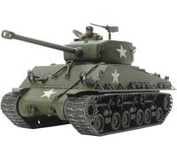 Tamiya TAM32595 Fahrzeug 32595-1:48 US M4A3E8 Sherman Easy Eight, Model, Plastic, Detailed Replica, Assembly Kit, Unvarnished
