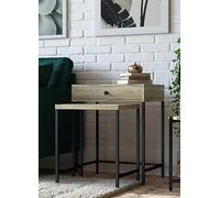 Dorel Tamlin Nesting End Table Linseed Oak, Brown