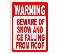 TammieLove Aiami Kleis Caution Sign Warning Beware Of Snow & Ice Falling From Roof For Notice Warning Parking Warkshop Stree Metal Tin Sign 8x12 inches, TinSignEUa24476