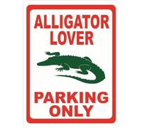 TammieLove Alligator Lover Parking Only Sign Gift Alligators Gator Gators Metal Sign Funny Tin Sign 8x12 inch