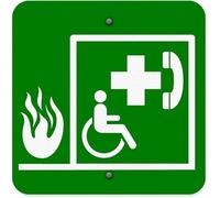 TammieLove Area of Rescue Assistance Transportation Public Services Metal Tin Sign 12x12 inches