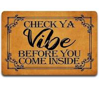 TammieLove Check Ya Vibe Before You Come Inside Metal Sign Retro Vintage Tin Sign Metal Poster Wall Art Decor 8X12 Inches, TinSignTammieLoveA1935