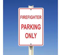 TammieLove Firefighter Parking Only Rescue Fire Dept Station Fireman Metal Tin Sign 8X12 Inches, Tinsigneua33872