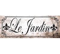 TammieLove Le Jardin Vintage Style Metal Signs As Wall Decor, Decorative Coffee Bar Sign Metal Sign 8x12 inches