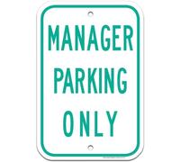 TammieLove Manager Parking Only Modern Aluminum Metal Sign Wall Decoration for Indoors Outdoors Use Metal Tin Sign 8x12 inches