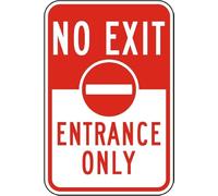 TammieLove Metal Safetysign No Exit, Entrance Only Metal Sign Retro Vintage Tin Sign Metal Poster Wall Art Decor 8X12 Inches, Tinsigntammielovea3871