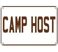 TammieLove Metal Sign 8X12 Inches Camp Host Activity Sign Campground Signs Hiking Sign,Funny Metal Sign,Warning Sign,Tin Sign Plate,Outdoor Yard Sign, TinSignEUa64199