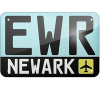 TammieLove Metal Sign Airport Code EWR/Newark Country: United States Metal tin Sign 8x12 inches, Tinsigneua40074