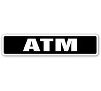 TammieLove Metal Sign Great Aluminum Tin Sign 40x10 cms Home Decor Sign ATM Street Sign Bank Feature Money Cash Deposit Fast Machine Service Metal Sign for Outdoor Yard Safety Sign Aluminum Signs