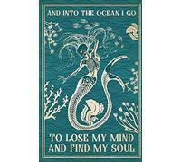 TammieLove Metal Tin Retro Sign And Into The Ocean I Go To Lose My Mind And Find My Soul Mermaid Poster Thanksgiving 8x12 inch, TinSignEUa43004