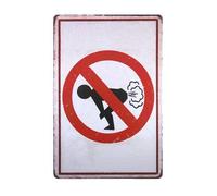 TammieLove Metal tin sign 8x12 inches Vintage Garage Signs and Decor Ban Fart Fence Decorations Outdoor Metal Sign, TinSignEUa20901