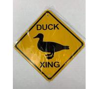TammieLove Metal Tin Sign Duck Xing Crossing Metal Farm Pond Sign Sign Square Sign 12x12 inches