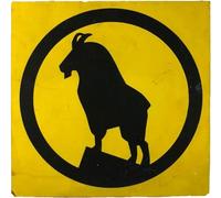 TammieLove Metal Tin Sign Great Northern Railway Rocky Wooden Sign Black On Yellow"" Sign Square Sign 12x12 inches, TinSign12X12a409