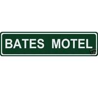 TammieLove New Road Sign Bates Motel Street/Road Name SignHalloween Sign Street Sign tin Sign 4x16 inches