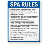 TammieLove New Road Sign Warning Safety Sign Wyoming Spa Rules Sign Aluminum Metal Tin Sign Street Sign 8X12 Inches, TinSignEUa63833