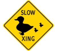 TammieLove New Sign BIRD DUCK WATERFOUL CROSSING Symbol Road Warning Sign 12x12 inchs tin metal sign, TinSign12X12a6506