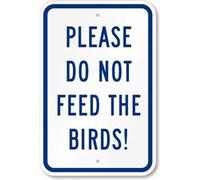 TammieLove Please Do Not Feed The Birds! Sign Warning Tin Sign 8x12 inches