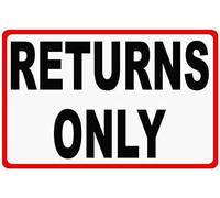 TammieLove Returns Only Sign Metal Customer Return Line Signs Warning Tin Sign 8x12 inches, TinSignEUa32992