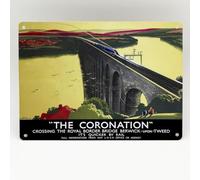 TammieLove The Coronation SCOT Railway Poster Metal Sign LMS LNER Purvis Rail Travel Metal TIN Sign 8x12 inches, Tinsigneua21627