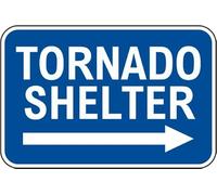 TammieLove Tornado Shelter Right Arrow Metal Sign Retro Vintage Tin Sign Metal Poster Wall Art Decor 8X12 Inches, TinSignTammieLoveA3892
