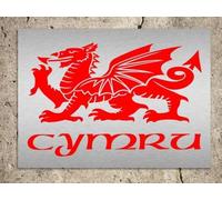 TammieLove Wales Welsh Dragon Redlic Cymru Decorative Tin Wall Plaque Gift Outdoor & Indoor Sign New Tin Sign 8X12 Inch, TinSignEUa65829