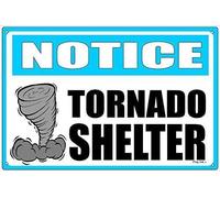 TammieLove Warning Sign Notice - Tornado Shelter Metal Aluminum Tin Sign 8X12 Inches, TinSignEUa55268