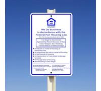 TammieLove We Do Business in Accordance with The Federal Fair Housing Law Metal Tin Sign 8X12 Inches, Tinsigneua34654