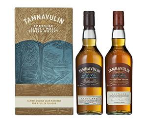 Tamnavulin Single Malt Scotch Whisky Double Cask and Sherry Cask Gift Pack | 2 x 50 mazon Exclusive Whisky Gift Set | The Signature Speyside Malt | 40% vol