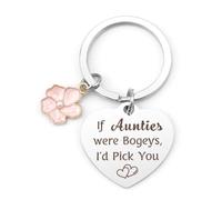 Tamnioa Auntie Gifts from Nephew Aunty Gift for Auntie Keyring, Aunty Christmas Gifts Christmas Keychain Birthday Gift for Aunt and Uncle Keyring Presents from Niece, Funny Present I'd Pick You