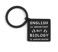 Tamnioa Biology Teacher Gift for Men Black Keychain Microbiology Teacher Appreciation Gifts, Keyring Gift for Graduation Gifts for Retirement Biology Professor Christmas