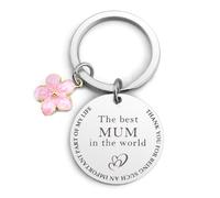 Tamnioa Keychain for Mum - Silver, Letter Print, Motherhood, Women, Personalized Engraving, Classic, Metallic