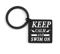 Tamnioa Swimmer Gifts Swim Team Gifts Swim Keychain Swimming Stuff, Keyring for Swimmers Black Keychain Gift for Swimmers Coach Gift Summer Stuff for Swimming Inspirational Christmas