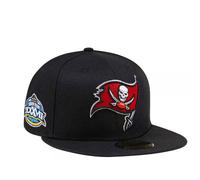 Tampa Bay Buccaneers Cap Men's NFL New Era Black Fitted Hat - New