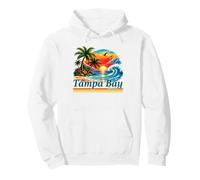 Tampa Bay Florida Retro Sunset Beach Summer Vacation Pullover Hoodie