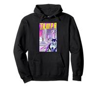 Tampa Cat Retro Anime Cityscape Florida USA Vintage Funny Pullover Hoodie