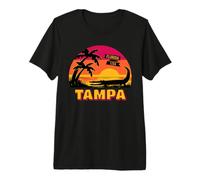Tampa Florida Alligator Sunset Retro Travel Premium T-Shirt