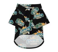 Tampa Florida Classic Dog Clothes Cat Shirt Puppy Costume Button Tshirt Summer