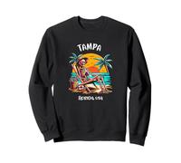 Tampa Florida Funny Skeleton in the Hot Sun Design Sweatshirt