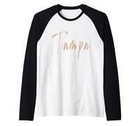 Tampa Florida Vintage Elegant Design Raglan Baseball Tee