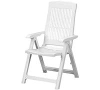 Tampa Folding Chair,White Solid Plastic Garden Chair Patio Foldable Weatherproof