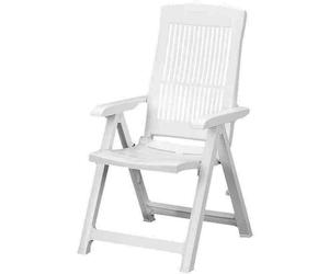 Tampa Folding Chair,White Solid Plastic Garden Chair Patio Foldable Weatherproof