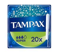 Tampax Super Tampons with Cardboard Applicator Leak Protection, Pack of 20