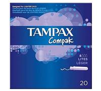 Tampax Compak Lites Tampons with Applicator, Pack of 20