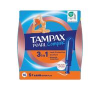 Tampax Compak Pearl Applicator Tampon Super Plus x16 Pack of 8 C012300