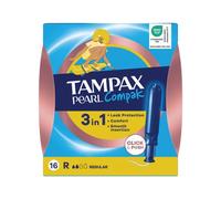 Tampax Compak Pearl Applicator Tampons Regular x16 Pack of 8 C012299