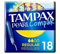 Tampax Compak Pearl Plastic Stamps with Applicator - Regular x 18