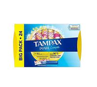 Tampax Compak Pearl Regular Insertion Sleeve Tampons, Blue, 24 Count
