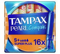 Tampax Compak Pearl Super Plus Tampons, Pack of 18