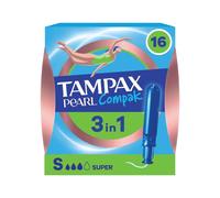 Tampax Compak Pearl Super x16 Applicator Tampons Pack of 8 C012301